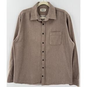 Taylor Stitch California Shirt Caramel Twill Tan Speckled Button Down 44 XL